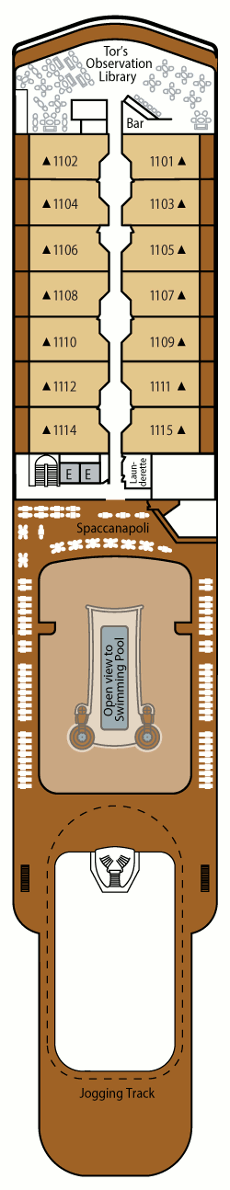 Choose your cabin on Deck 11             