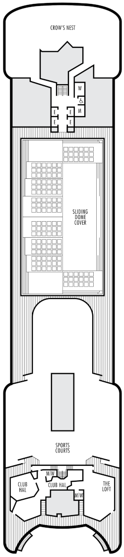 Choose your cabin on Sports Deck             